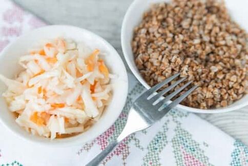 Porridge and buckwheat salad