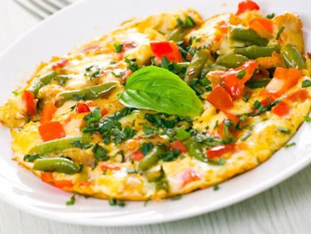 Vegetable omelet to break the Japanese diet